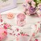 Floral Wired Edge Ribbon 4 Rolls Rose Flower Pattern Ribbon Spring Summer Fabric Decorative Craft Ribbon Roll for Gift Wrapping Decor Hair Bow Sewing Wreath Crafts, 20 Yard x 2.5 Inch